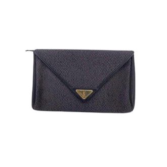 Saint Laurent Pre-owned Clutches, female, Gray, Size: ONE SIZE Pre-owned Leather Clutch