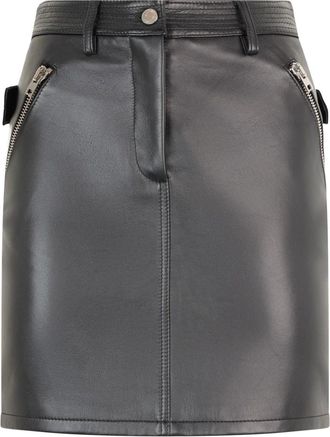 Moschino Dames, Rokken, Zwart, Maat: S Leer