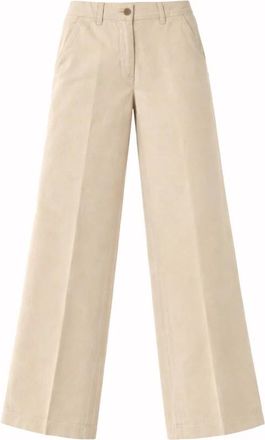 Aspesi Wijde broek - Dames - Wijde Broeken - Beige - M - Katoen - Broeken