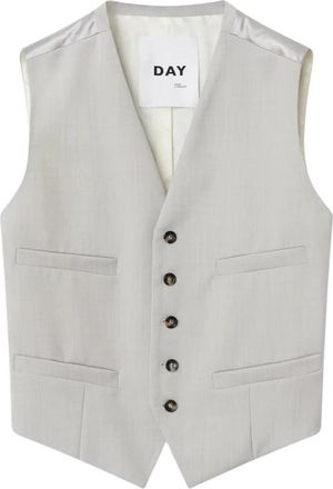 Day Birger Et Mikkelsen Klassieke Wollen Vest met Knoopsluiting - Dames - Gillet - Grijs - S - Wol - Kostuums