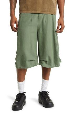 Checks Downtown Balloon Cotton Cargo Shorts in Olive at Nordstrom Rack, Size Medium
