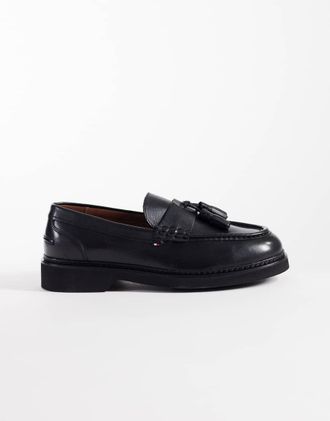 Tommy Hilfiger Mocassini neri con nappe-Nero