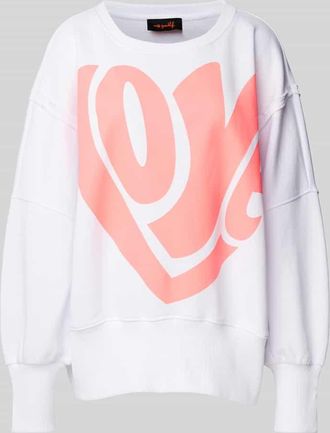 Miss Goodlife Sweatshirt mit Statement-Print in Hellrosa, Gr&ouml;&szlig;e L