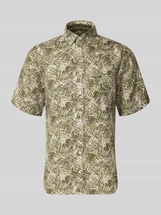 Fynch-Hatton Fynch-Hatton Slim Fit Leinenhemd mit Button-Down-Kragen in Hellgruen, Gr&ouml;&szlig;e 3XL