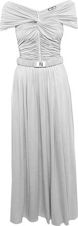 Elisabetta Franchi Abito - Dames - Avondkleed - Grijs - M - Kleedjes