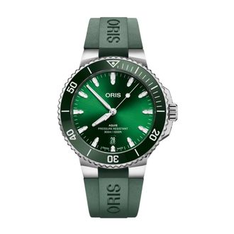Oris 73377874157-0742237Fc - Aquis Date - Dames - Horloges - Groen - ONE Size - Accessoires