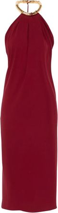 Gucci Zijden cr&ecirc;pe midi-jurk - Rood