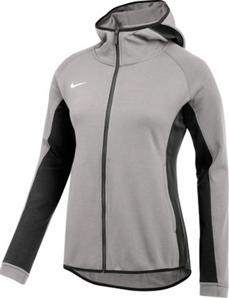 Nike Womens Showtime Full Zip Hoodie In Grey/black