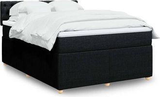 vidaXL Vidaxl - Cama Box Spring Con Colch&oacute;n Tela Negro 140x200 Cm