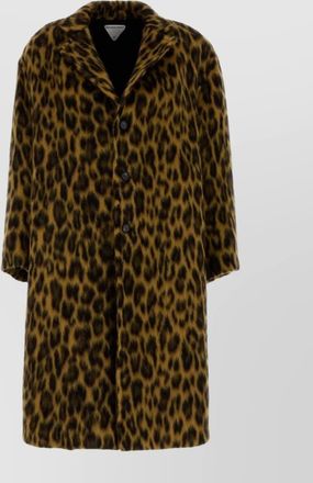 Bottega Veneta animal print coat with faux fur texture