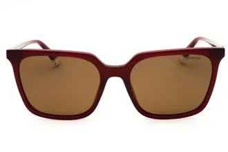 Polaroid PLD4163S Polarized Rectangular Sunglasses - Burgundy