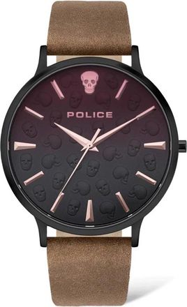 Police Herenhorloge Zwart Bruin - Heren - Horloges - Bruin - ONE Size - Accessoires