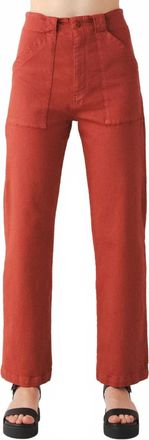 PRAIRIE UNDERGROUND Long Carpenter Pants In Brick Organic