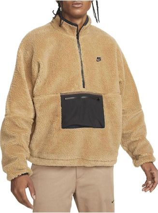 Nike Club Fleece Anorak 1/2 Zip Pullover Jacket Khaki DQ4880-010