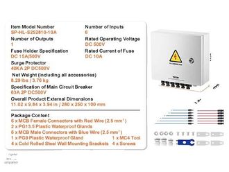 OEM Caja Combinada Fotovoltaica, Construcci&oacute;n Duradera, Seguridad Mejorada, 6 Cables De Acero De 10 A