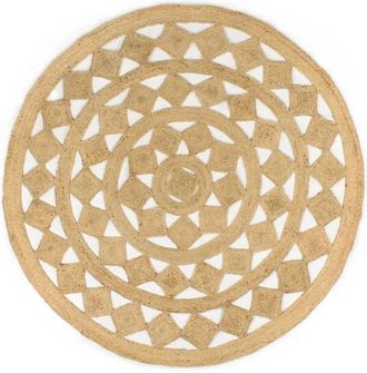 vidaXL Alfombra hecha a mano de yute trenzado 180 cm Vidaxl