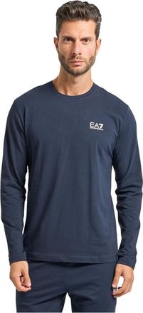 Emporio Armani Tops, Heren, Blauw, 3Xl, Blauwe T-shirts en Polos