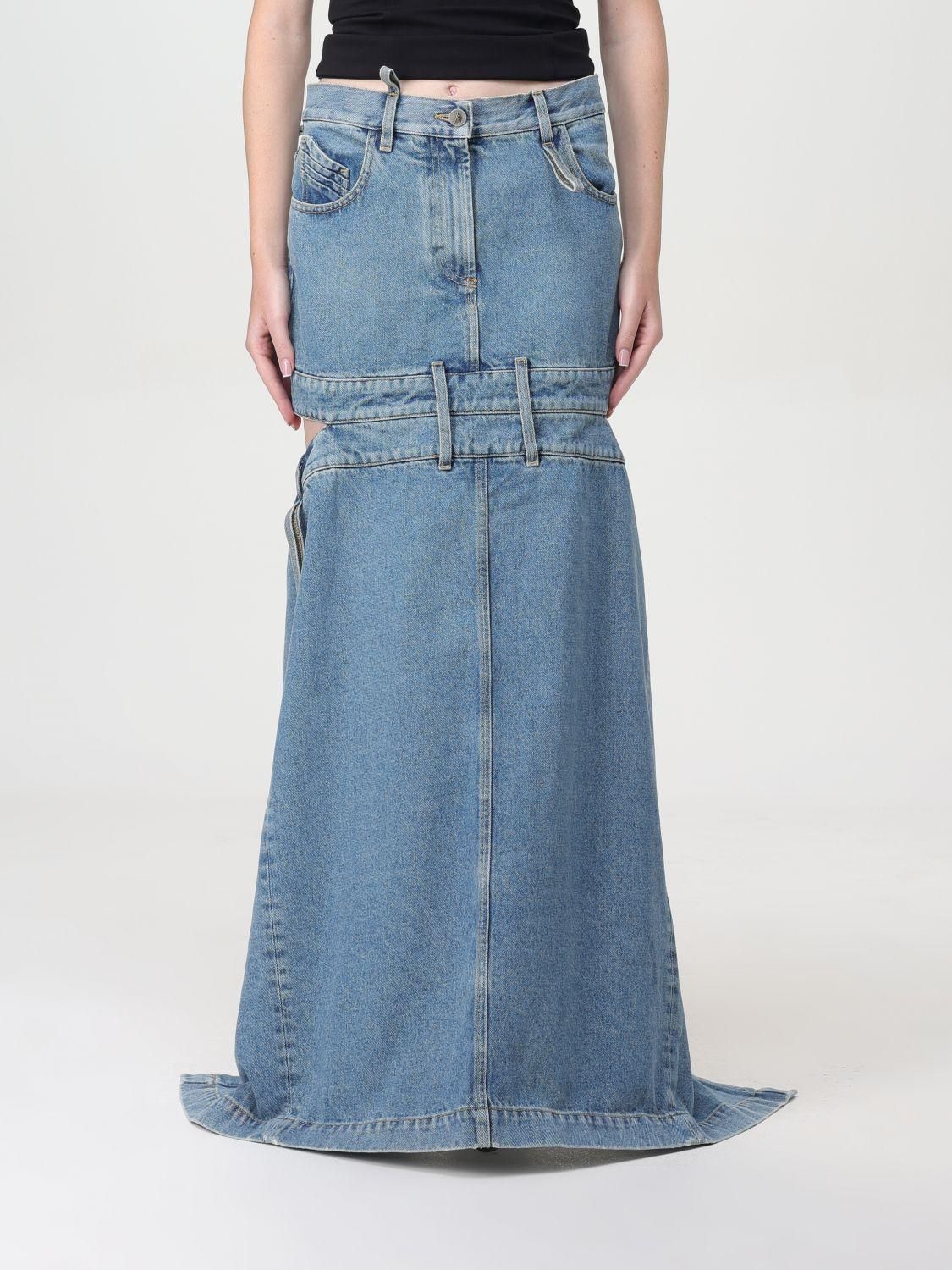 スカート THE ATTICO Woman Skirt Blue 250WCR00136DDD100AA 184 THE ATTICO Woman Skirt Blue 250WCR00136DDD100AA 184 (THE