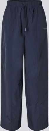 Skies Are Blue Clothing Womens Elastic Waist Pants In Navy Blue