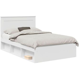 vidaXL vidaXL Struttura del letto Bianco 120 x 190 cm Pino massello