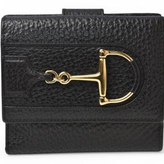 Gucci Black Leather Wallet (Tri-Fold) (Pre-Owned)