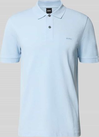 HUGO BOSS Regular Fit Poloshirt aus reiner Baumwolle Modell PALLAS in Hellblau, Gr&ouml;&szlig;e XXXL
