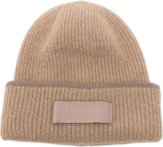 Jacquemus Beige Knitted Beanies Cap