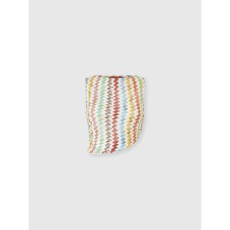 Missoni Crop Top In Lam&eacute; Viscose With Micro Zigzag Pattern in White & Multicoloured at Nordstrom, Size 44 It