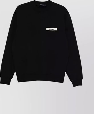 Jacquemus cotton logo appliqu&eacute; sweatshirt