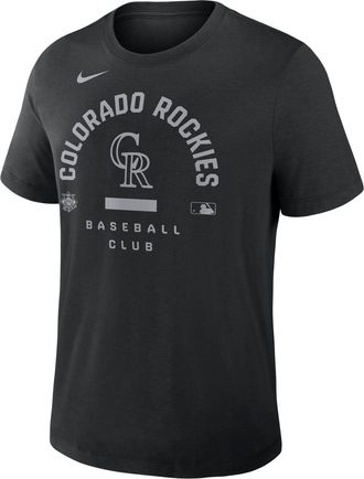 Nike Colorado Rockies Authentic Collection Early Work Nike Mens Dri-FIT MLB T-Shirt in Black | 034J00ADNV-HXK