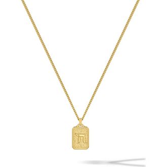 Vincero Mens Chai Pendant Necklace in Gold at Nordstrom, Size 21