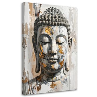 Feeby Impresi&oacute;n De Imagen, Estatua De Buda Blanca Zen Spa Meditaci&oacute;n, 80x120