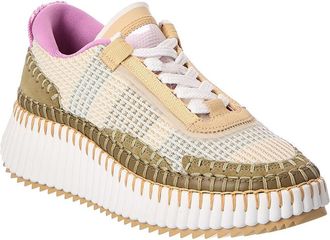 Chlo&eacute; Nama Suede-Trim Sneaker