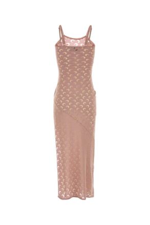 Marine Serre Womens Embroidered Knit Dress Pk00lightpink Exterior: Viscose Polyester Abiti
