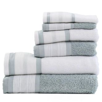Casa da Laura Juego de toallas de 6 piezas Verde Agua 500 gr./m2