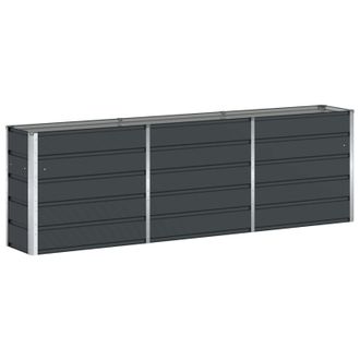 vidaXL Jardinera Antracita 240 X 40 X 75 Cm Acero Vidaxl