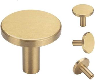 OEM Ganchos De Pared - Lat&oacute;n Cepillado - 4 Piezas - Color Dorado
