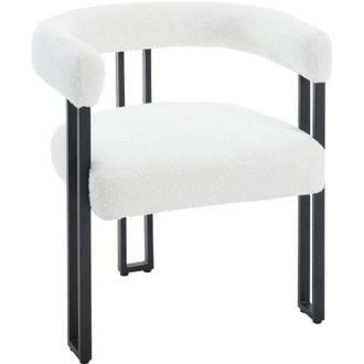 Woltu 1x Sedie da Pranzo Sedie da Cucina con Gambe in Metallo per Sala da Pranzo, Ciniglia, Crema - Woltu