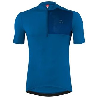 LOEFFLER Bike Jersey Half-Zip Skys Block Mid Velotrikot f&uuml;r Herren | blau