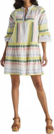 THML Clothing Womens Bell Sleeve Pattern Knit Dress In Multicolor