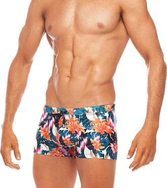 Tribe Tropicana Swim Trunk In Pink/orange