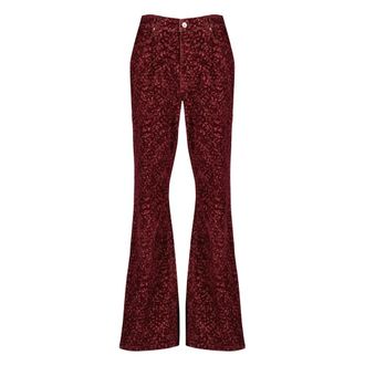 Paco Rabanne Flared Jeans, female, Red, Size: W28 Wide Jeans