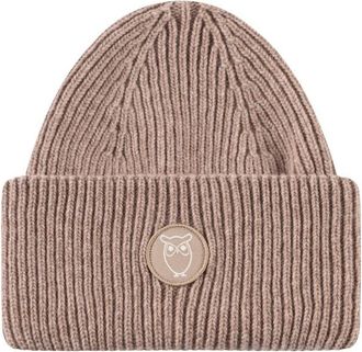 Knowledge Cotton Apparel Big Rib Beanie Mütze - Unisex | braun