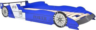 vidaXL Cama Con Forma De Coche De Carreras Para Ni&ntilde;os Azul 90x200 Cm Vidaxl