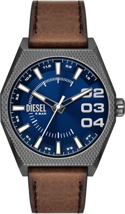 Diesel Mens Scraper Three-Hand, Gunmetal Stainless Steel Watch