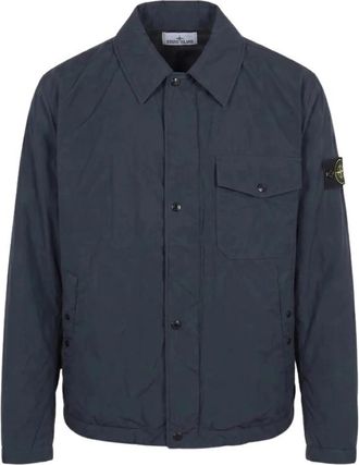 Stone Island Buitenlaag - Heren - Zomerjassen - Blauw - XL - Jassen