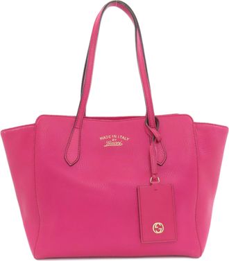 Gucci Pink Leather Tote Bag (Pre-Owned)
