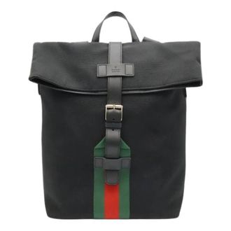 Gucci Pre-owned Vintage Rugzak - unisex - Vintage Rugzakken - Zwart - ONE Size - Leer - Vintage