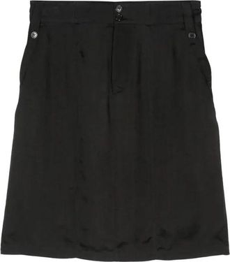 Saint Laurent Black Copper Midi Womens Skirt