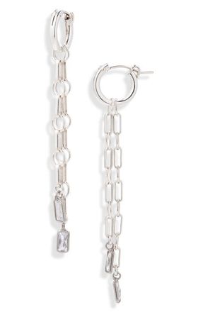 CHILD OF WILD Layla Linear Chain Earrings in Silver at Nordstrom